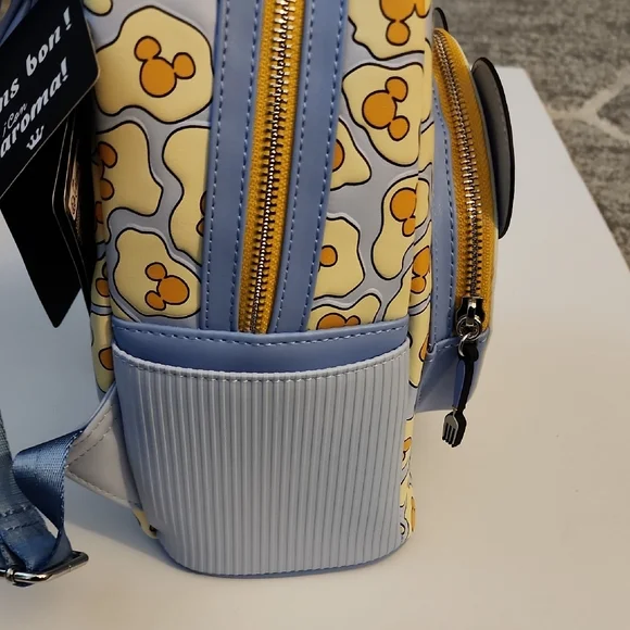 Loungefly Disney Mickey Mouse Breakfast Waffle Scented Backpack. NWT - Picture 7 of 14